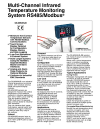 Thumbnail of document Data Sheet - OS-MINIHUB Multi-Channel IR Monitoring System RS485/Modbus Outputs